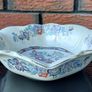 Mason's "Topaz Blue" Scalloped/Ruffled Serving Bowl Image 4