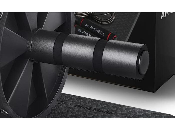 Convertible Ab Wheel Roller with Large Knee Mat for Core Abs Rollout Exercise, Double Wheel Set with Dual Fitness Strength Training Modes at Gym or Home