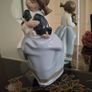 Vintage Nao by Lladro. Girl holding Sleepy Puppy. 1987.  #1029 Image 2