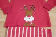 Fleece Reindeer Pyjamas 3-4yrs