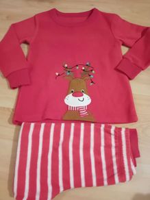 Fleece Reindeer Pyjamas 3-4yrs