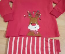 Fleece Reindeer Pyjamas 3-4yrs