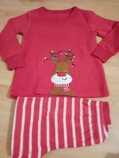 Fleece Reindeer Pyjamas 3-4yrs