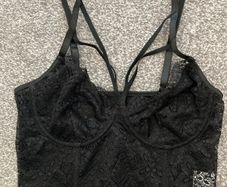 Black Lace crop top size XS