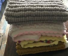 Pom Pom Hand Made Baby Blanket