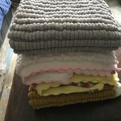 Pom Pom Hand Made Baby Blanket