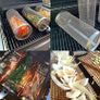 BBQ Net Tube - Rolling Grilling Basket, Greatest Grilling Basket Ever, Stainless Steel Wire Mesh Cylinder Grill Basket, Portable Outdoor Camping Non-stick Barbecue Bag for Fish Vegetable Image 5