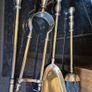 Vintage Solid Brass Fireplace Companion Set  5 Piece Image 3
