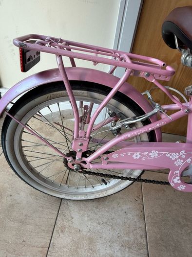 Girls bike with basket 18 inch