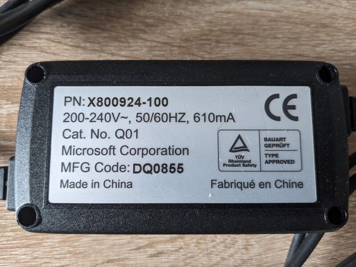 Official Original Xbox Safety Power Cable (Tested & Working)