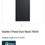 Brand New Seattle 3-Panel Black Solid Interior Door  Half Price Image 3