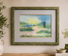 "Misty Morning Meadows," Original Painting