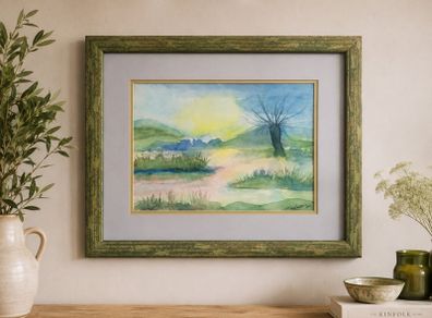 "Misty Morning Meadows," Original Painting