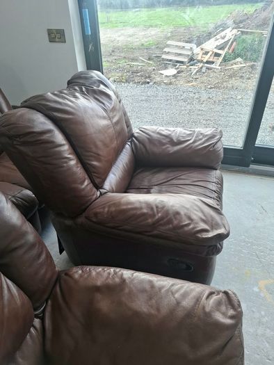 Premium Harvey Norman Leather Recliner Sofa