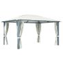Gazebo with Curtain 400 x 300 cm Cream Aluminium Image 3