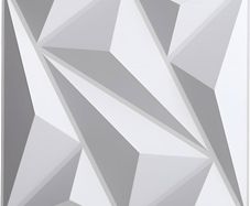 NEW SALE | ModernLiving 3D Wall Panels Wall Panelling 12 Pcs Decorative Diamond 19.7'x19.7' Wall Tiles White Wall Panels for Living Room, Bedroom, Bathroom, Interior Home Wall Decor(50cmx50cm)