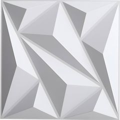 NEW SALE | ModernLiving 3D Wall Panels Wall Panelling 12 Pcs Decorative Diamond 19.7'x19.7' Wall Tiles White Wall Panels for Living Room, Bedroom, Bathroom, Interior Home Wall Decor(50cmx50cm)