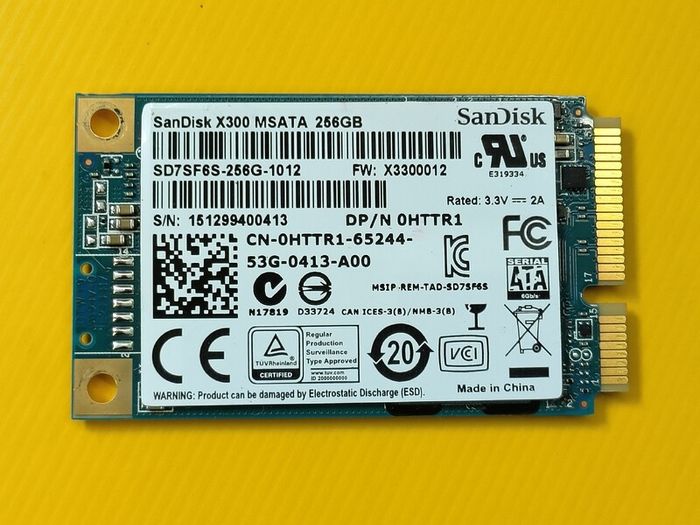 Dell San Disk X300 256gb 1.8" Msata 6g Ssd Sd7sf6s-256g-1012 0httr1/ Used