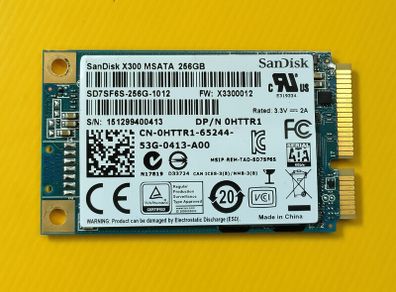 Dell San Disk X300 256gb 1.8" Msata 6g Ssd Sd7sf6s-256g-1012 0httr1/ Used