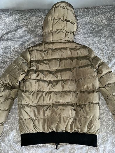SikSilk Beige Puffer Jacket with Fur Hood