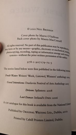 Fresh Water And Other Stories. By Niel Brosnan. Paperback In Good Condition.