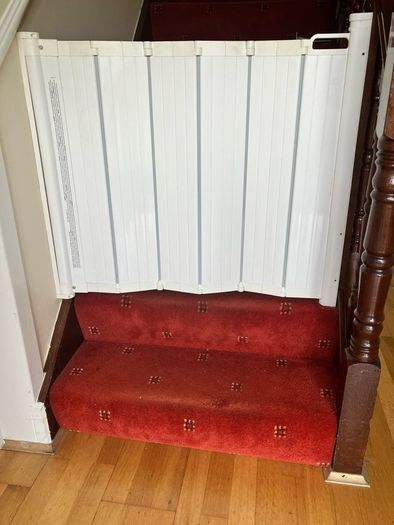 Two Babydan auto retracting stair gates plus brand new extensions