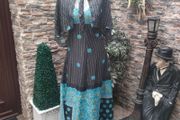 Vintage John Bentley Irish 70s maxi Dress with cape
