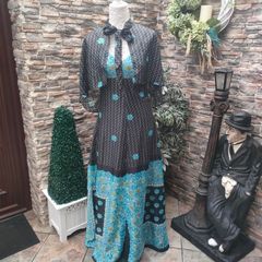 Vintage John Bentley Irish 70s maxi Dress with cape
