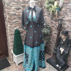 Vintage John Bentley Irish 70s maxi Dress with cape