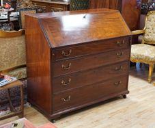Large Victorian slant-front bureau chest / writing desk