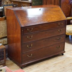 Large Victorian slant-front bureau chest / writing desk