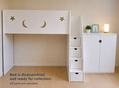 Children's White Bunk Bed with Storage(PLEASE READ A AD)!!!!