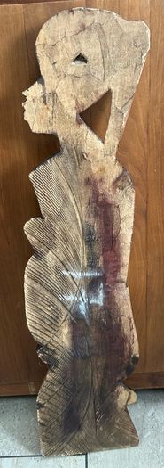 Large African Mother and Child Hand Carved Wood Relief Wall Art 78cm