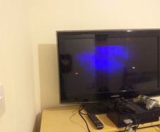 Sony PlayStation 2 console with two controllers