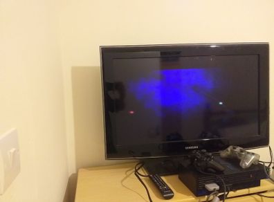 Sony PlayStation 2 console with two controllers