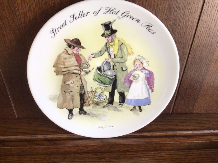 A complete series of decorative collectors plates by Wedgwood " The Street Sellers of London" Victorian style