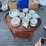 The set shown is a 1970s Arklow Pottery "Studio Kraft" tea/coffee set manufactured in County Wicklow, Ireland. It features a classic 1970s mid-century retro floral pattern in amber, orange, and brown tones with gold trim Image 4