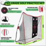 Golf Net, 10x7ft Practice Net with Chipping Nets, Gifts for Golfer Golf Hitting Aid Nets for Backyard Training with Chipping Nets, Foldable Mat, Silk Target, 8 Tees, 6 Balls, Carry Bag Image 3