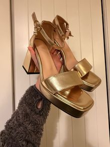 Gold Platform High Heels