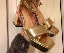Gold Platform High Heels