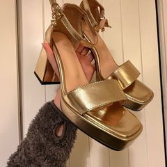 Gold Platform High Heels