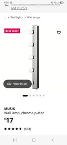 Ikea wall lamp lights perfect for make up or selfies