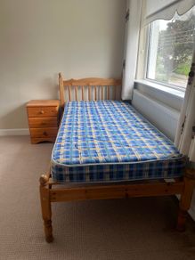Single bed and guest bed