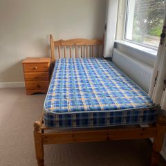 Single bed and guest bed