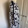 Navy white viscose mix dress size 12 Image 2