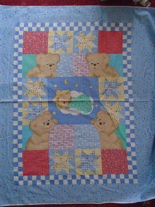 Fabric panel,Craft supplies,sewing supplies,Cot quilt panel,Fabric