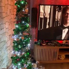 Pop up tinsel Christmas tree