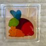 George Luck Puzzle Hape Rabbit 7pcs new Damaged Box Please see photos Image 5