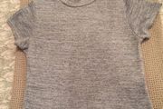 Grey Marl Short Sleeve Knit Top size 8