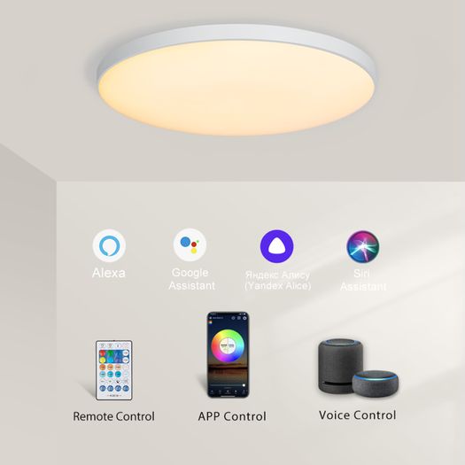 Ceiling lamp RGBCW Ceiling Light Wifi APP Voice Control With Alexa Yandex 30W LED Lights For Livingroom decoration Bedroom